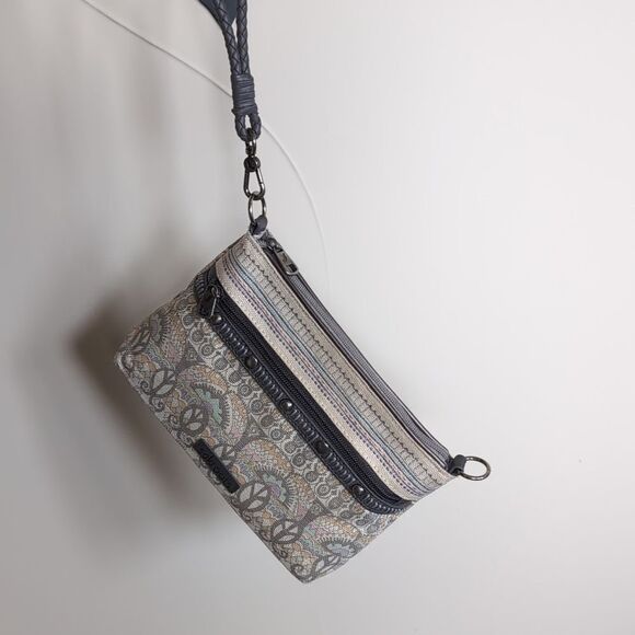 Sakroots Mini Campus One World Brown Faux Leather Convertible Straps/ Cr… - Picture 11 of 14